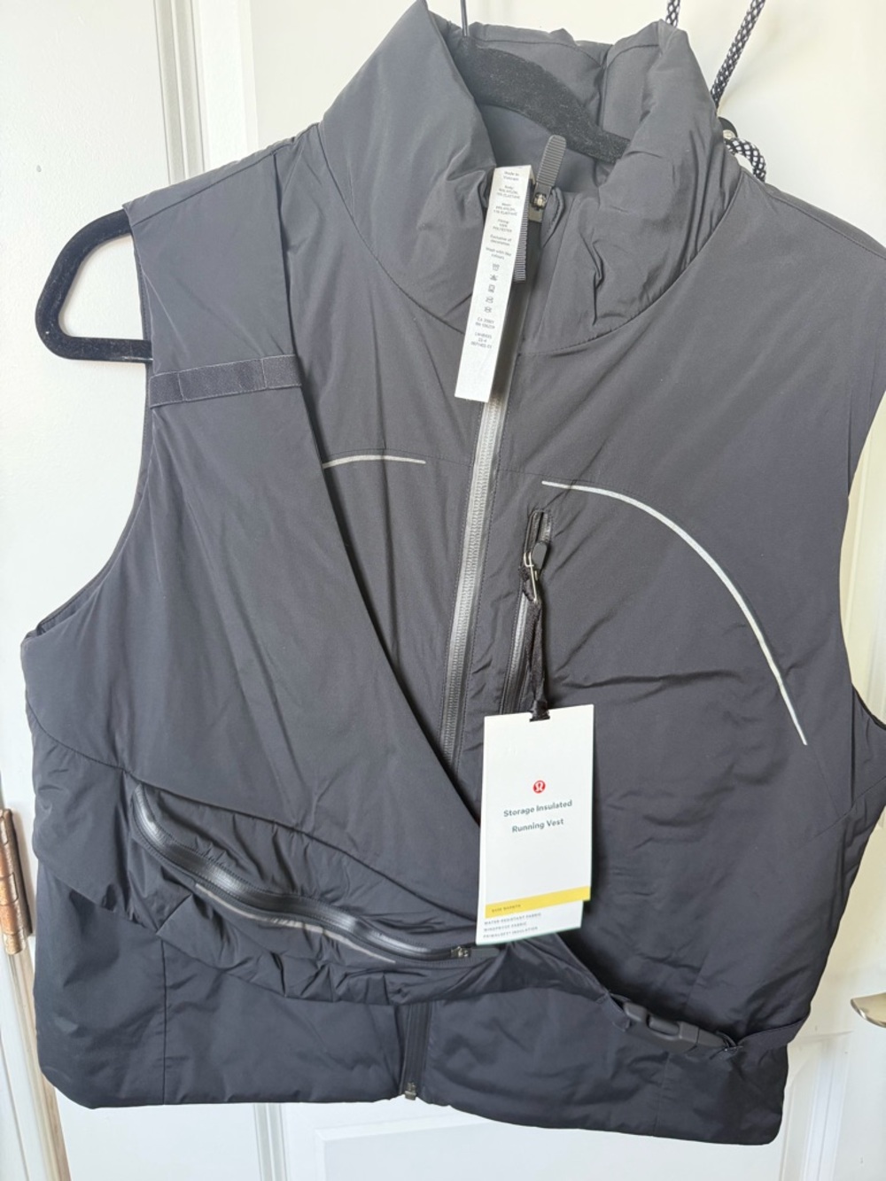 lululemon Black Wrap-Front Insulated Vest - Picture 4 of 7